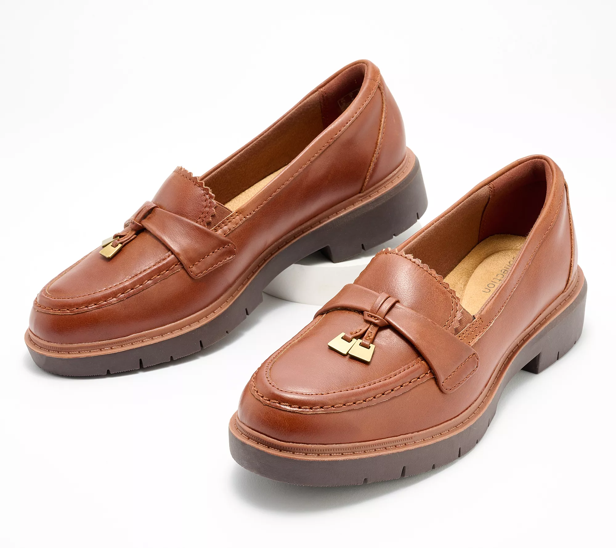 "As Is" Clarks Collection Leather Loafer with Tassel - Westlynn Bella