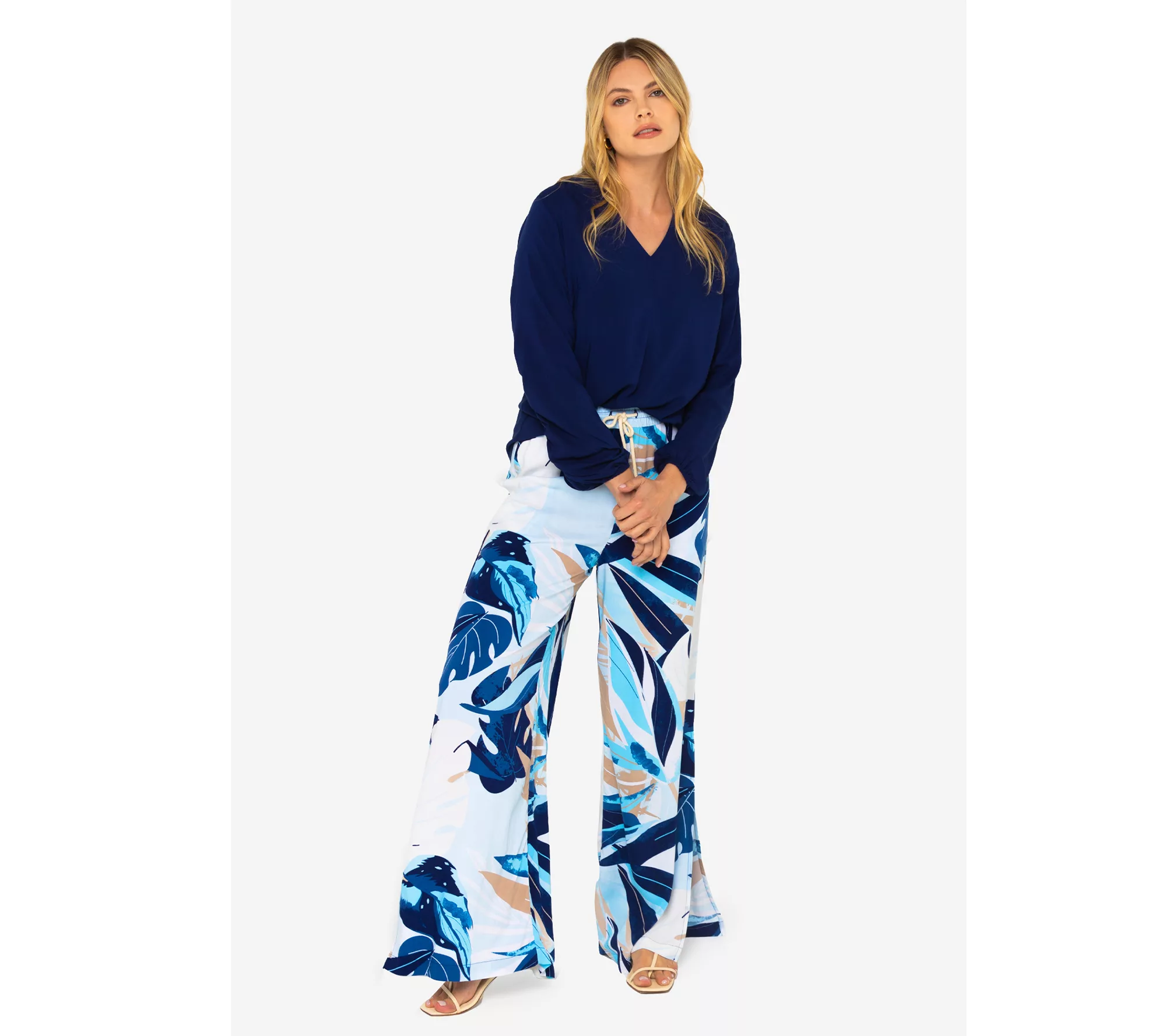 "As Is" Peace Love World Regular Wide Leg Woven Pants