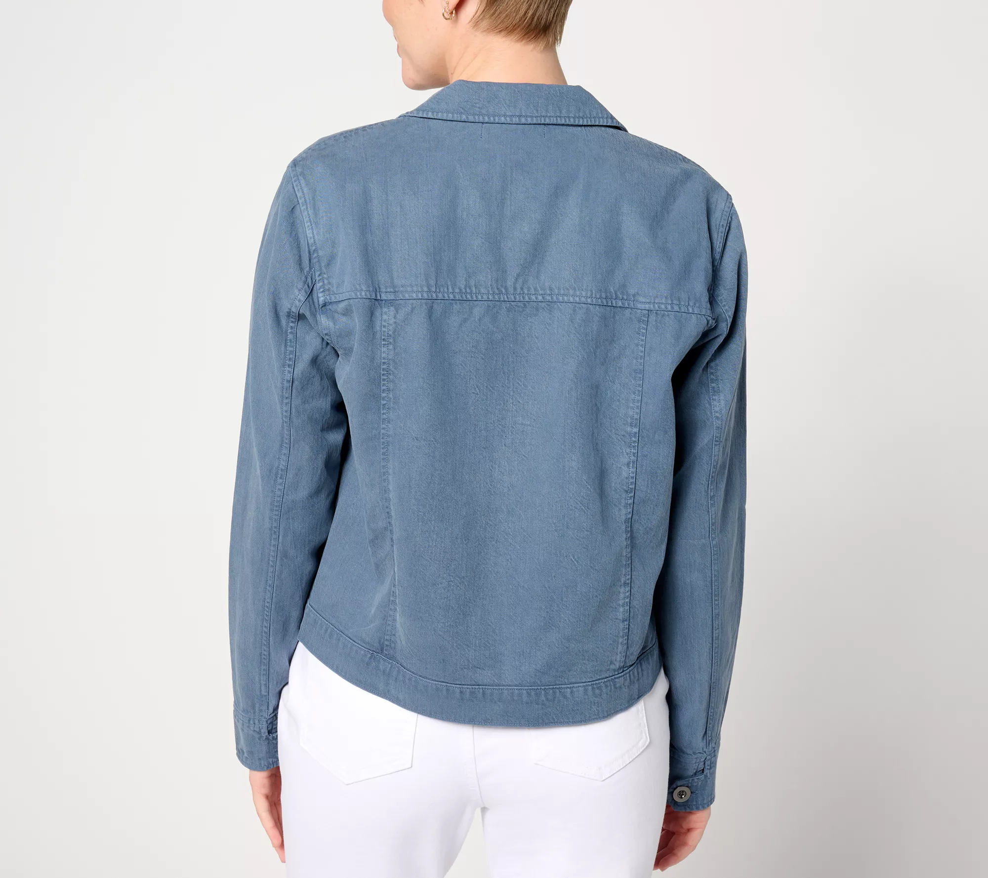 "As Is" Side Stitch Long Sleeve Seamed Jacket