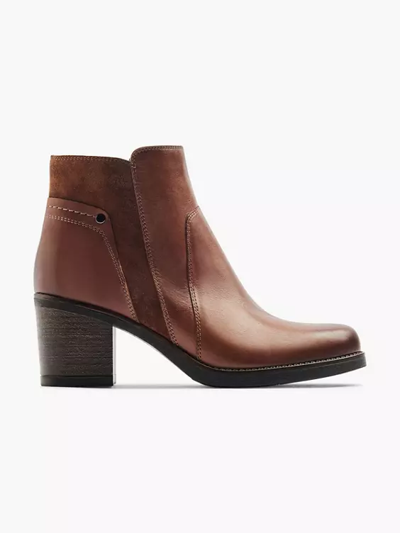 5th Avenue  Brown Leather Classic Ankle Boot