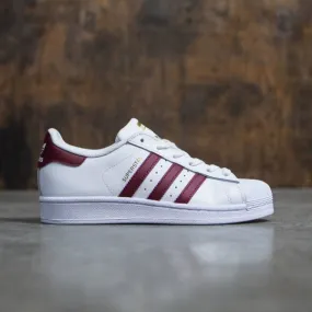 Adidas Big Kids Superstar Foundation (white / cardinal / gold metallic)