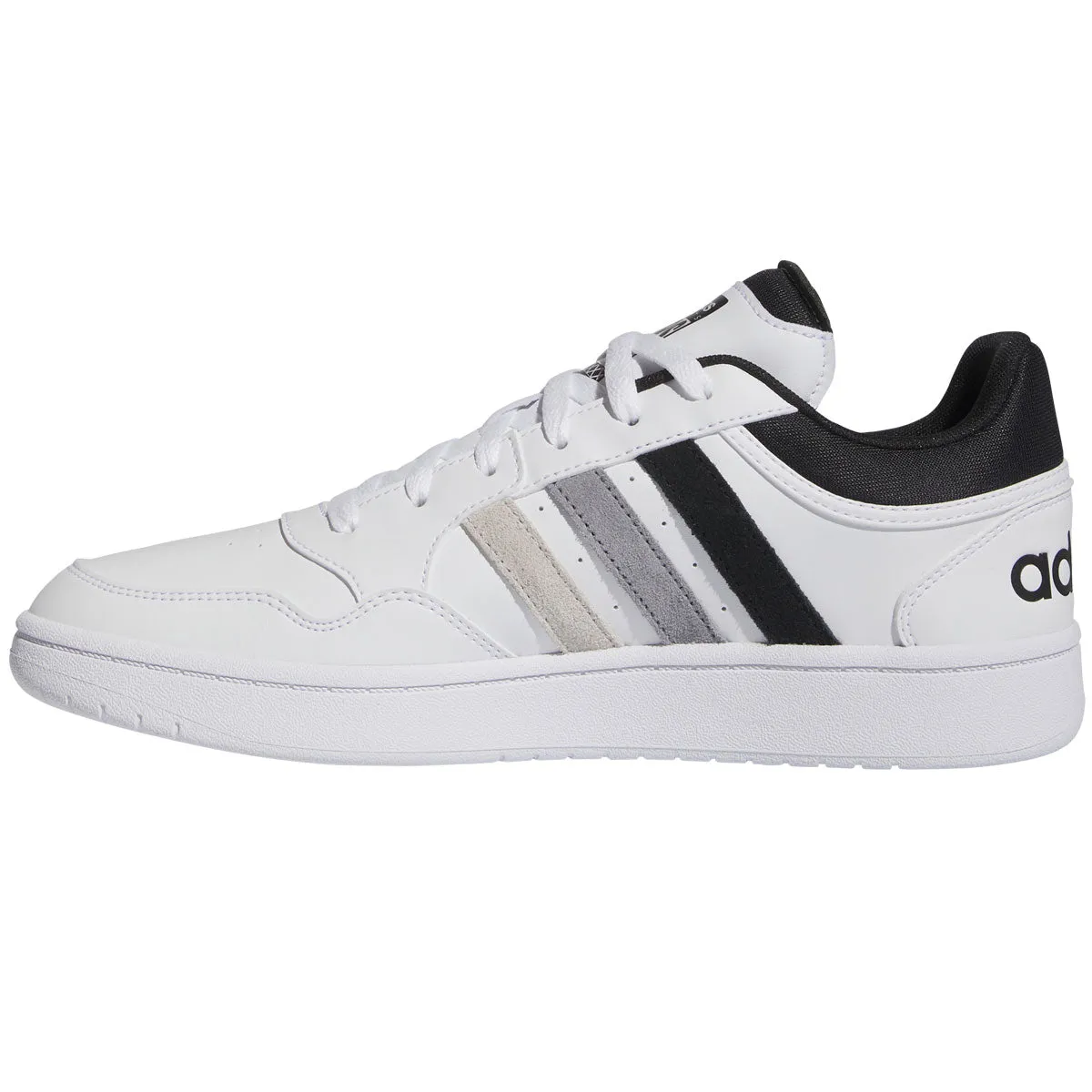 adidas Hoops 3.0 Trainers - Mens - White/Black/Grey