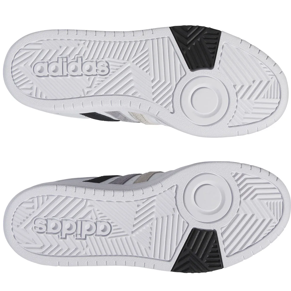 adidas Hoops 3.0 Trainers - Mens - White/Black/Grey