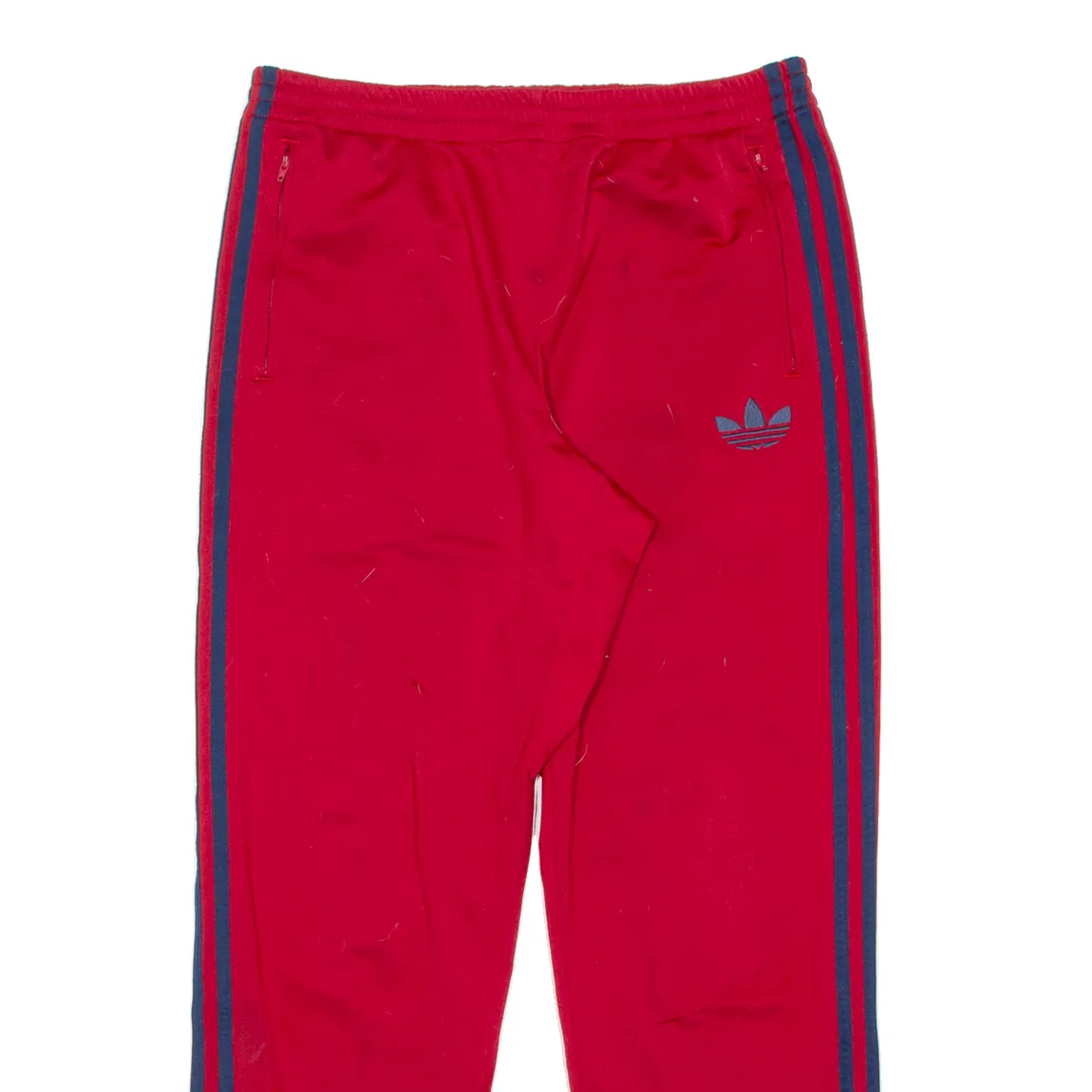 ADIDAS Mens Track Pants Red Wide-Leg M W34 L31