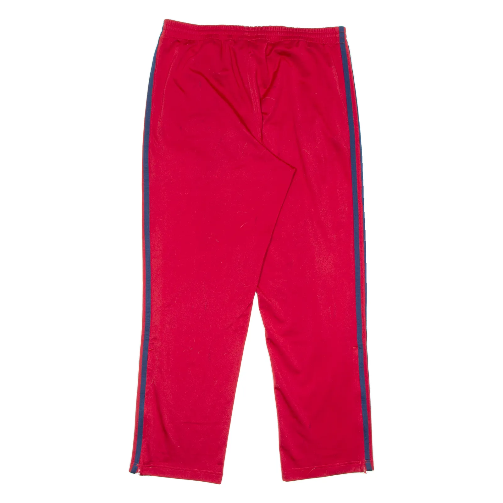 ADIDAS Mens Track Pants Red Wide-Leg M W34 L31