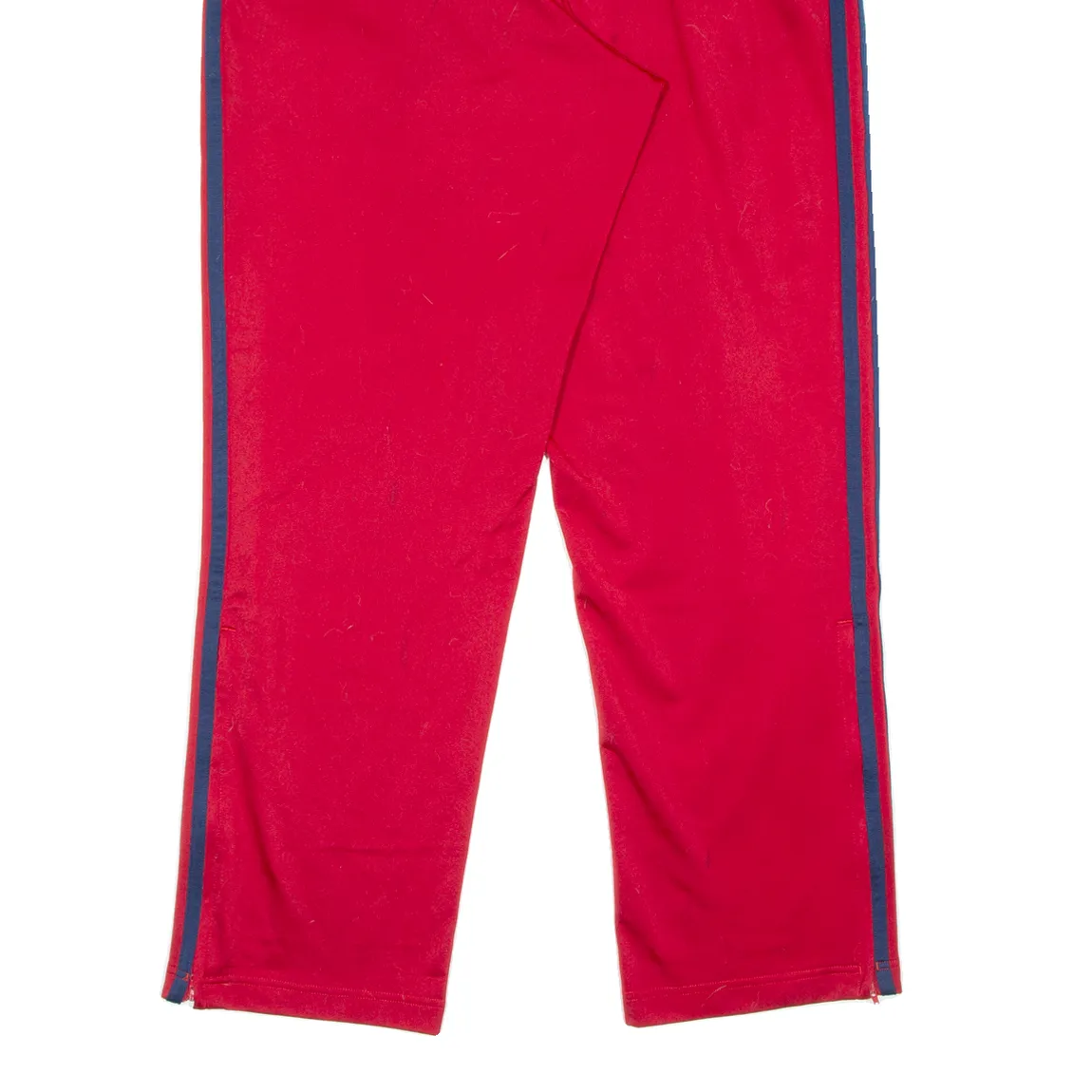 ADIDAS Mens Track Pants Red Wide-Leg M W34 L31