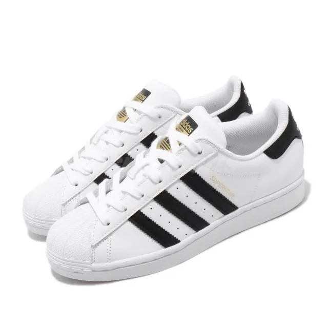 adidas Originals Superstar White Black Gold Men Women Un...