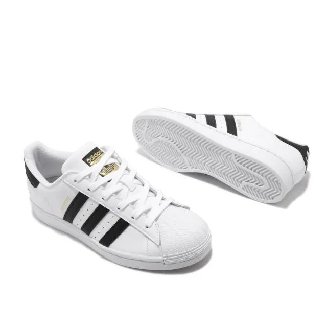 adidas Originals Superstar White Black Gold Men Women Un...