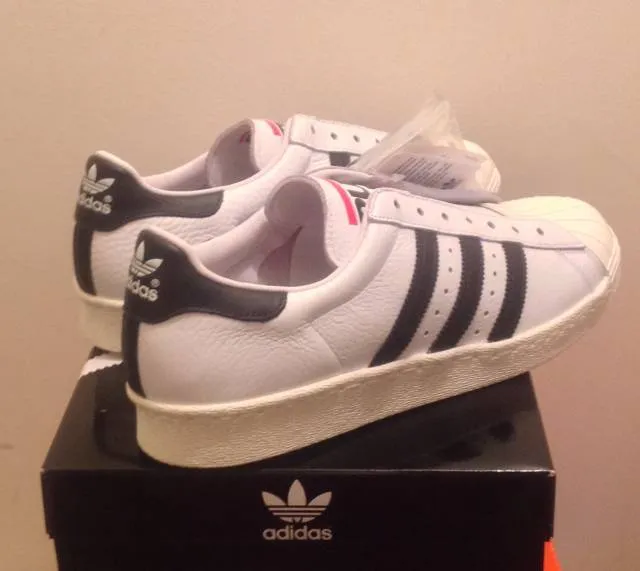 ADIDAS RUN DMC Superstar 80s No Lace US 9.5 anniversary 25th