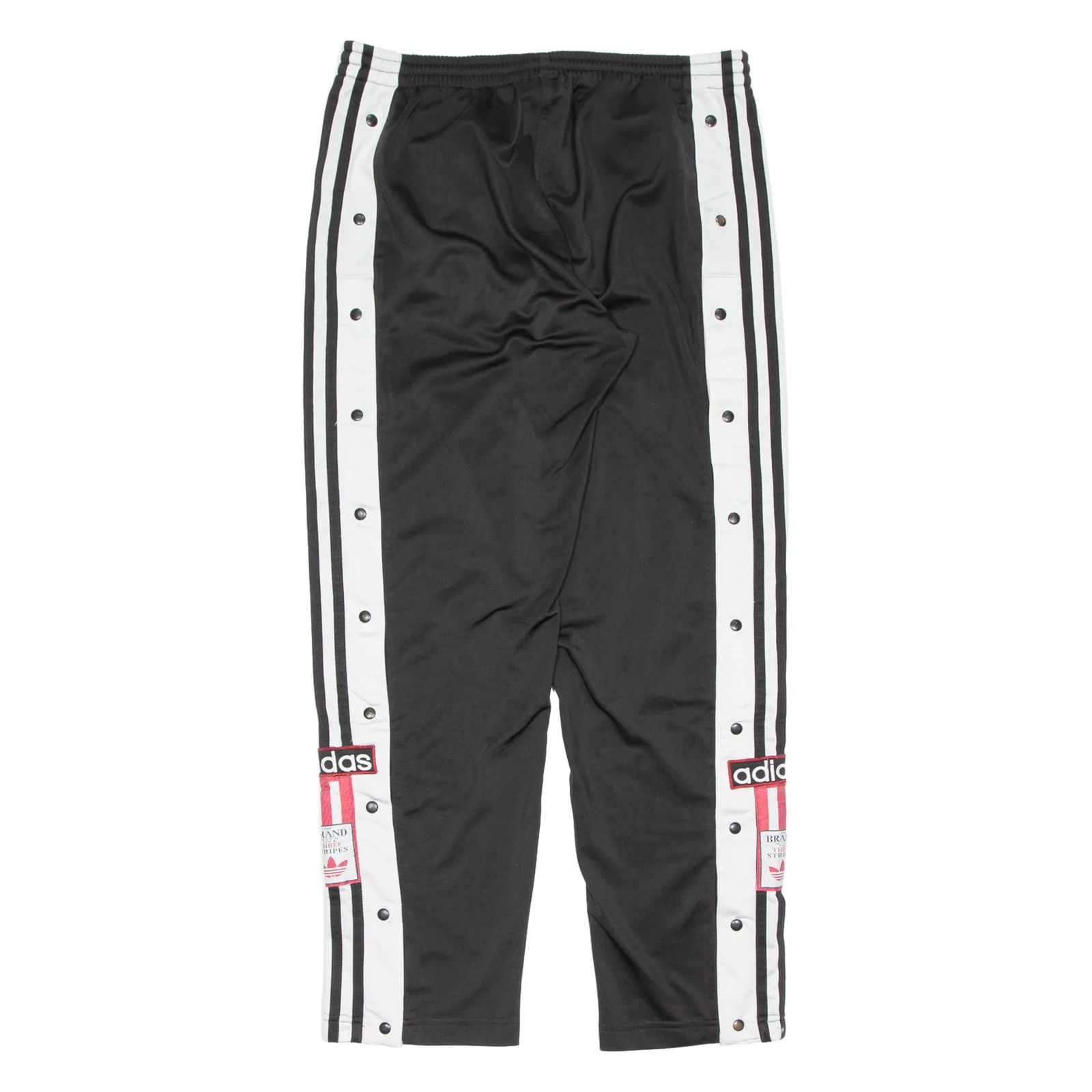 ADIDAS Womens Track Pants Black Wide-Leg L W31 L30