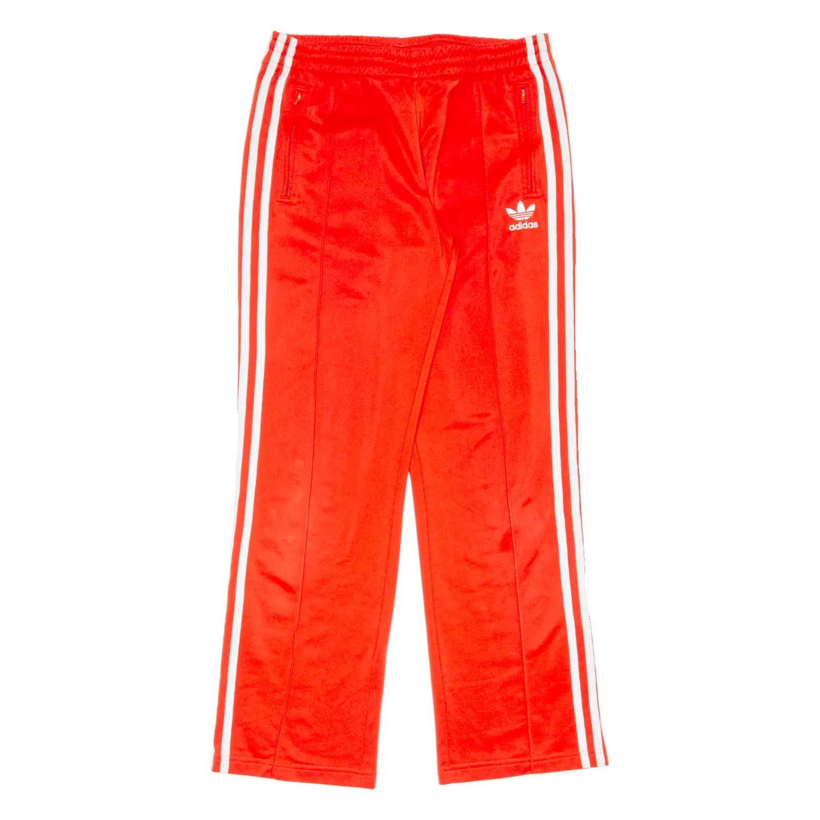 ADIDAS Womens Track Pants Red Wide-Leg L W30 L30