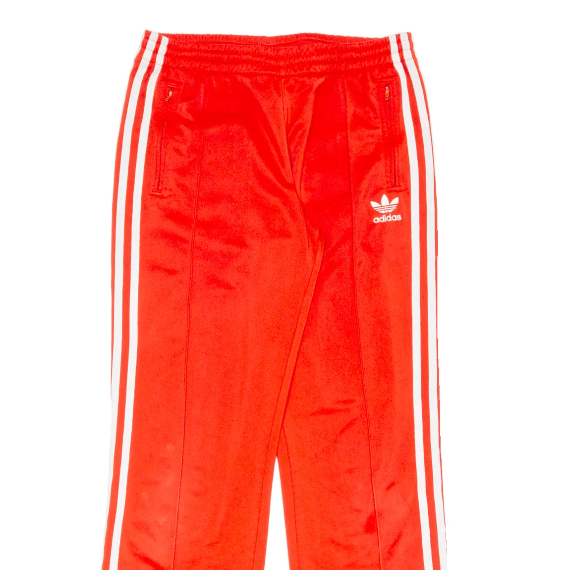 ADIDAS Womens Track Pants Red Wide-Leg L W30 L30