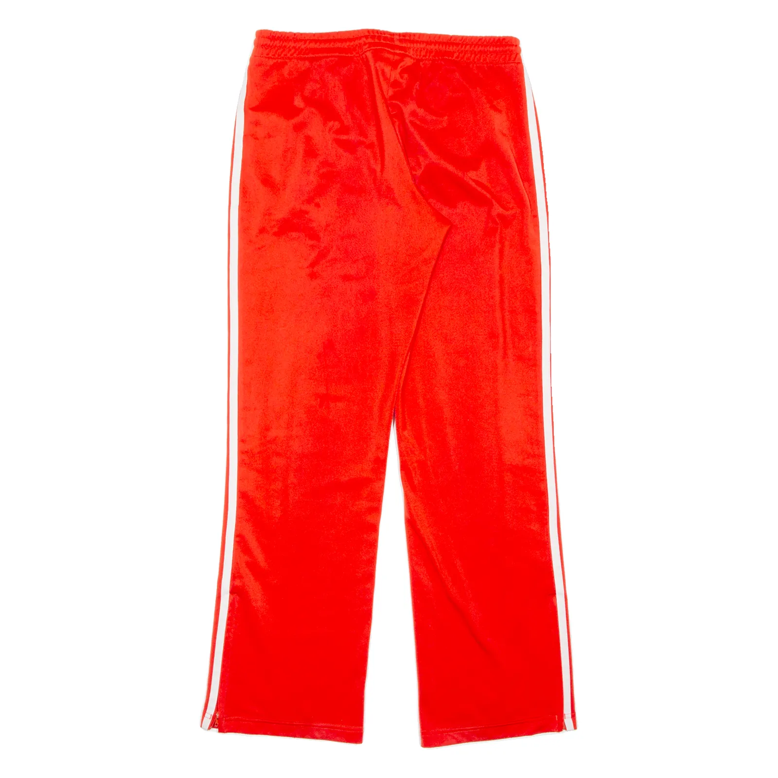 ADIDAS Womens Track Pants Red Wide-Leg L W30 L30