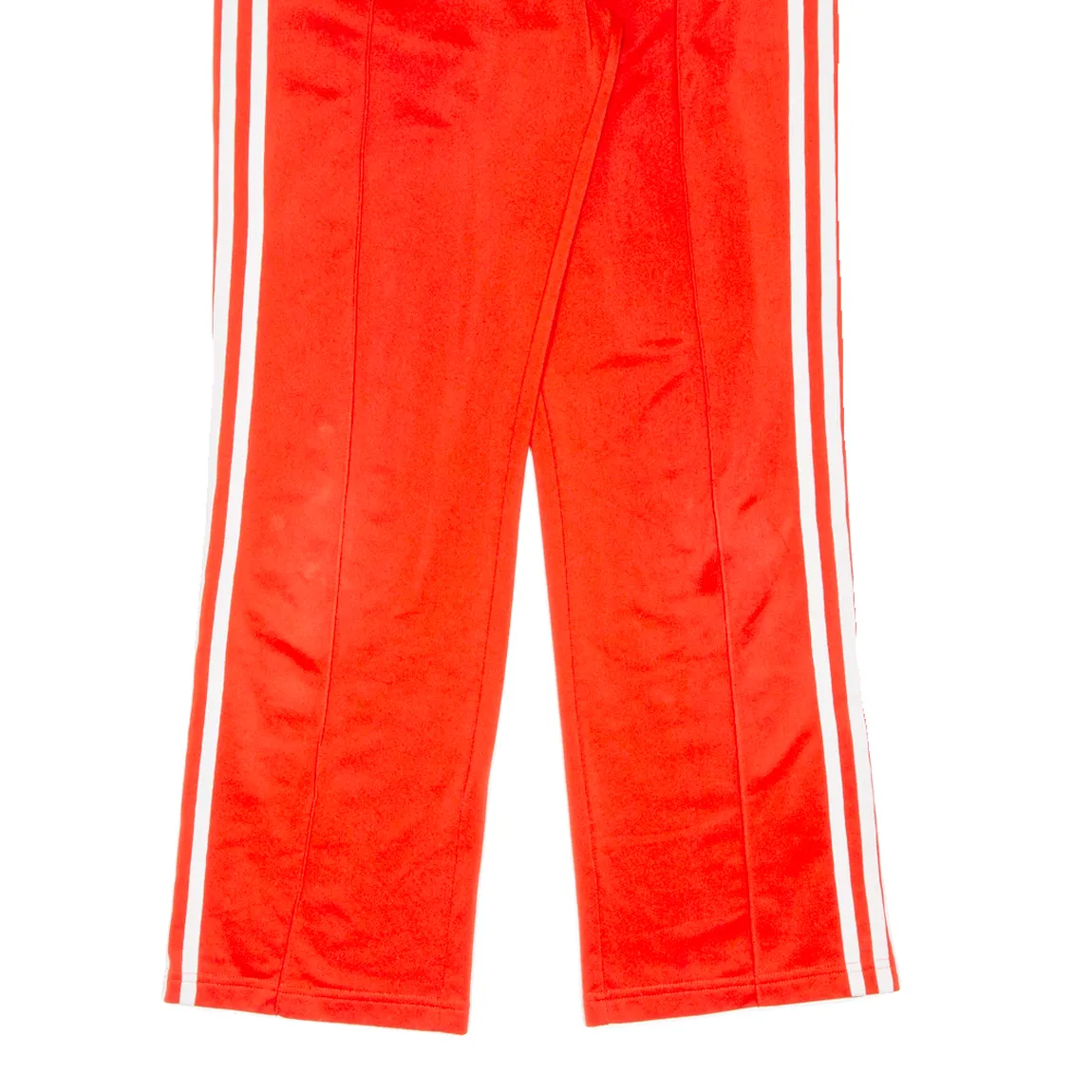 ADIDAS Womens Track Pants Red Wide-Leg L W30 L30