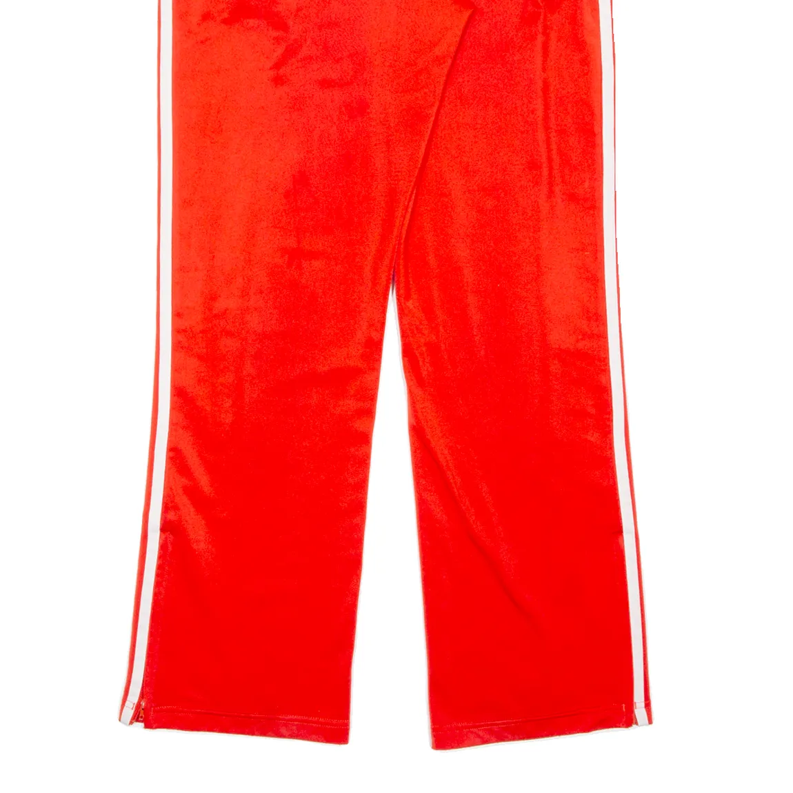 ADIDAS Womens Track Pants Red Wide-Leg L W30 L30