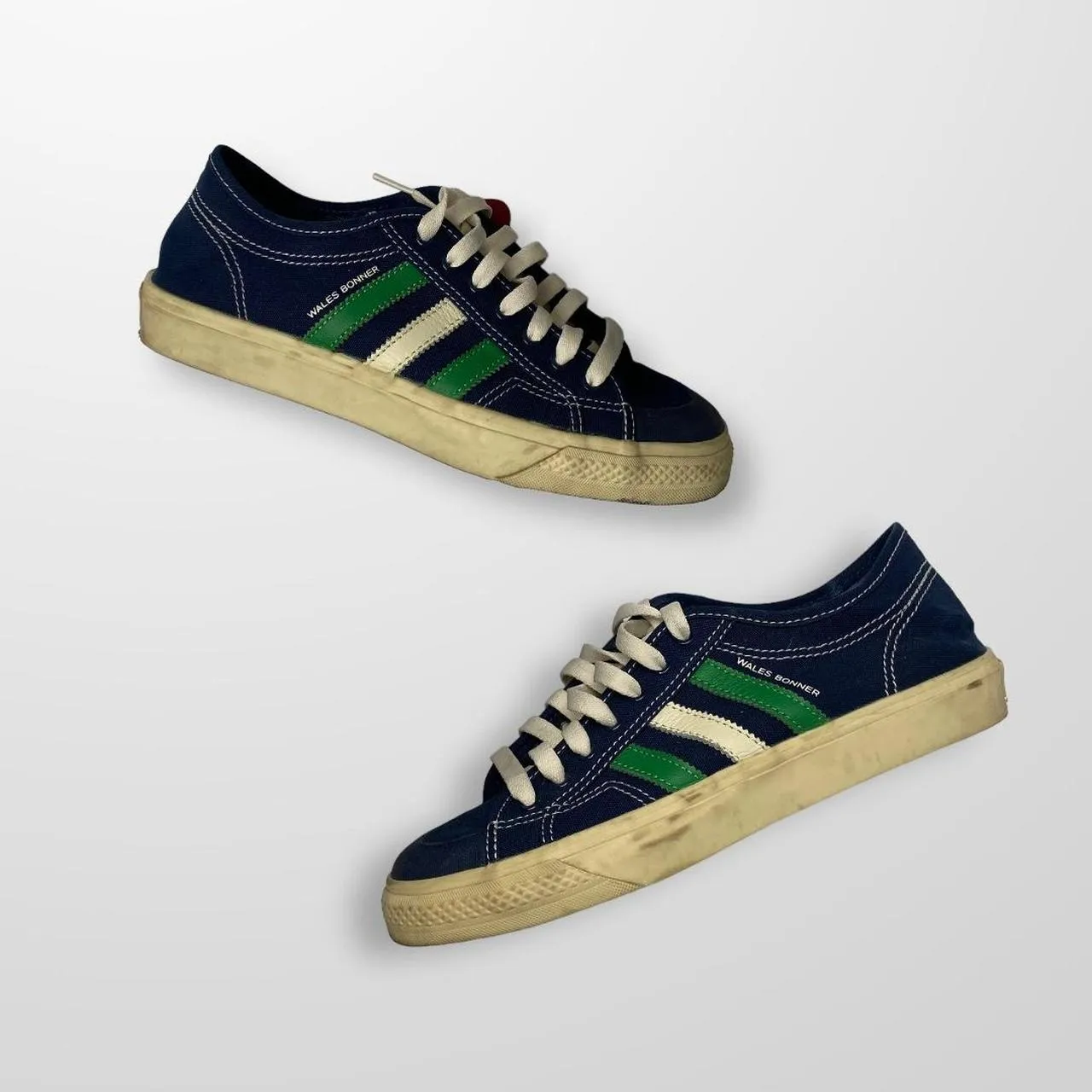 Adidas x Wales Bonner Nizza Lo Trainers In Navy & Green