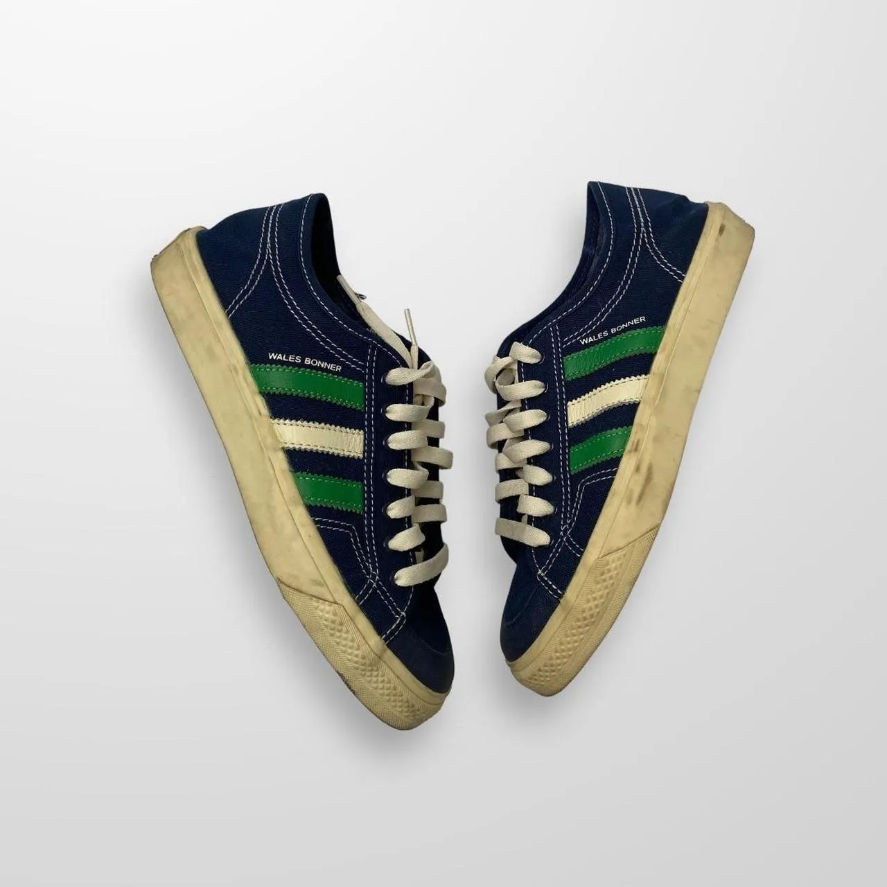 Adidas x Wales Bonner Nizza Lo Trainers In Navy & Green