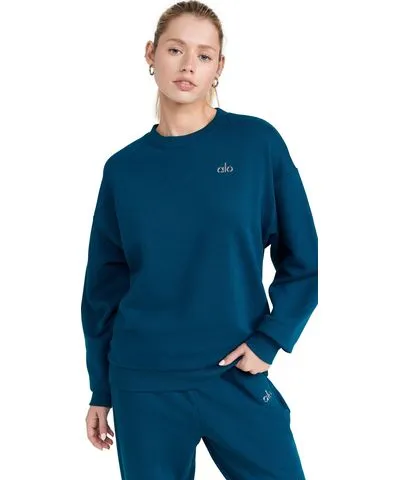 Alo Yoga Accolade Crewneck Pullover Eclipse Blue S