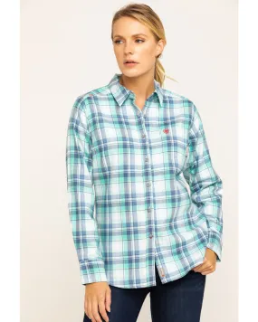 Ariat Women's Boot Barn Exclusive FR Gisela Plaid Print Long Sleeve Work Shirt