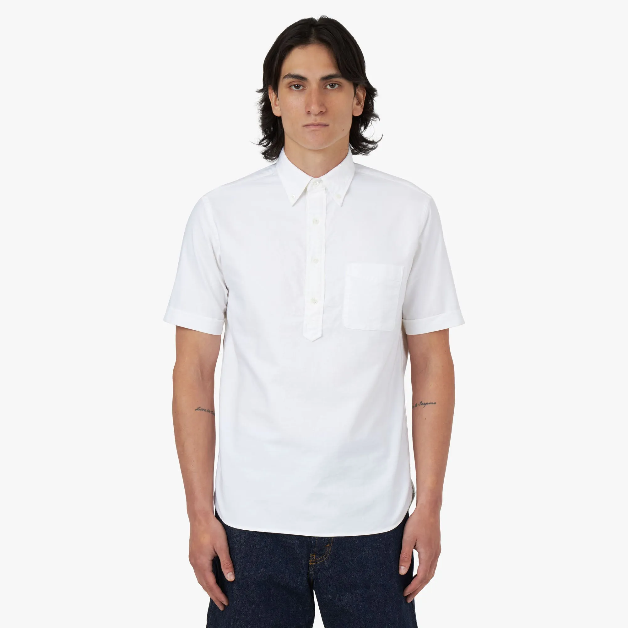 BEAMS PLUS B.D. Pullover Short Sleeve / Oxford White