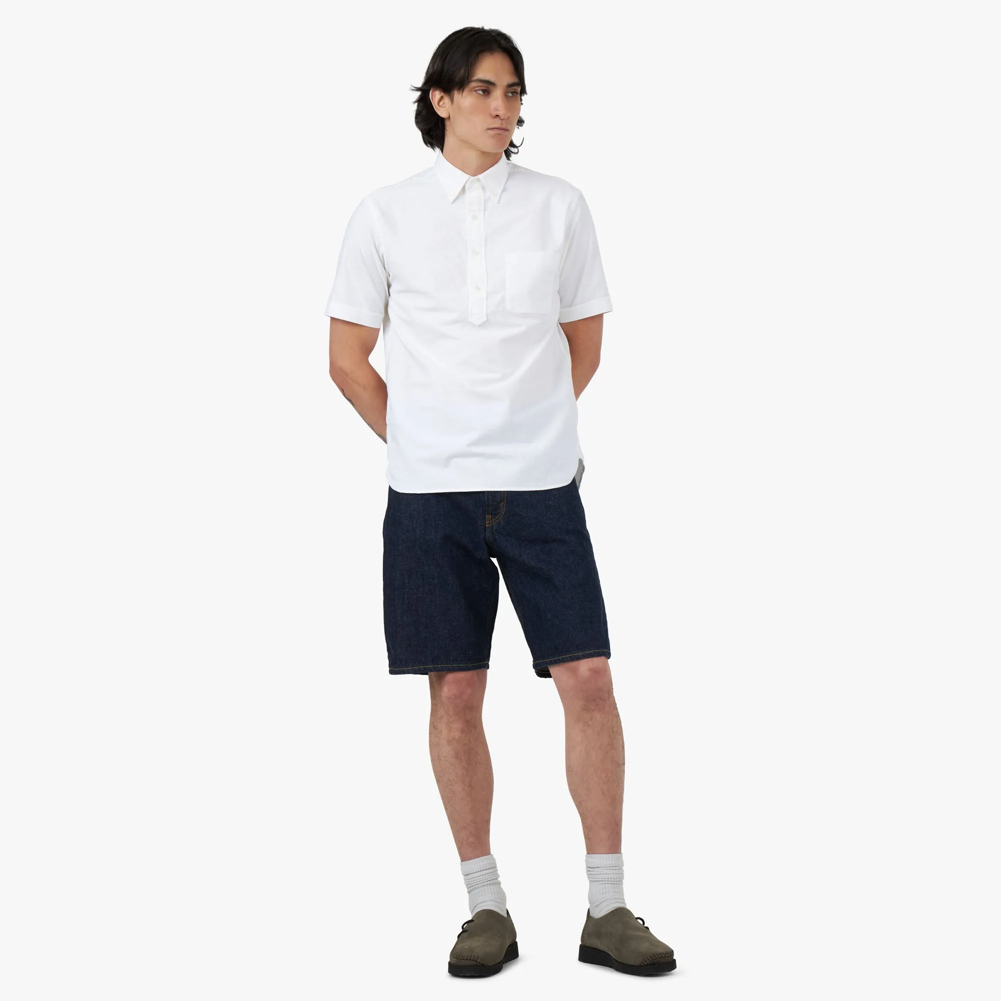 BEAMS PLUS B.D. Pullover Short Sleeve / Oxford White