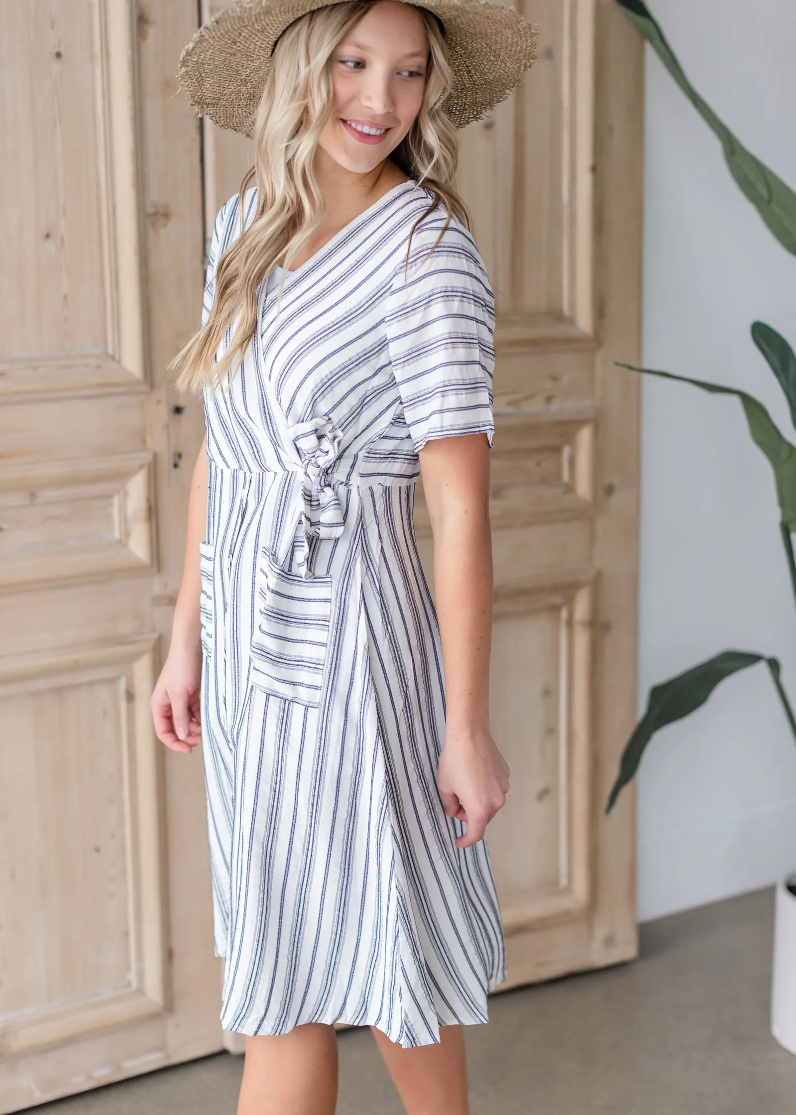 Belted Wrap Midi Dress - FINAL SALE