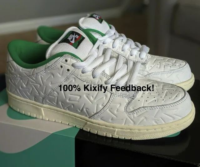 Ben-g x nike sb dunk low white lucid green