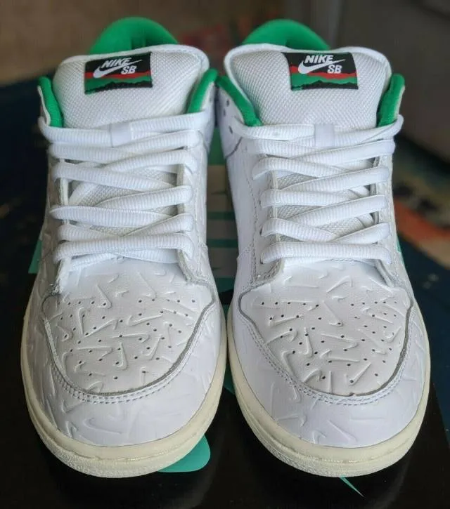 Ben-g x nike sb dunk low white lucid green