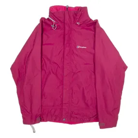 BERGHAUS Mesh Lined Womens Rain Jacket Pink Nylon UK 16