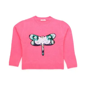 Billieblush Fuchsia Pullover With Sequins For Girls