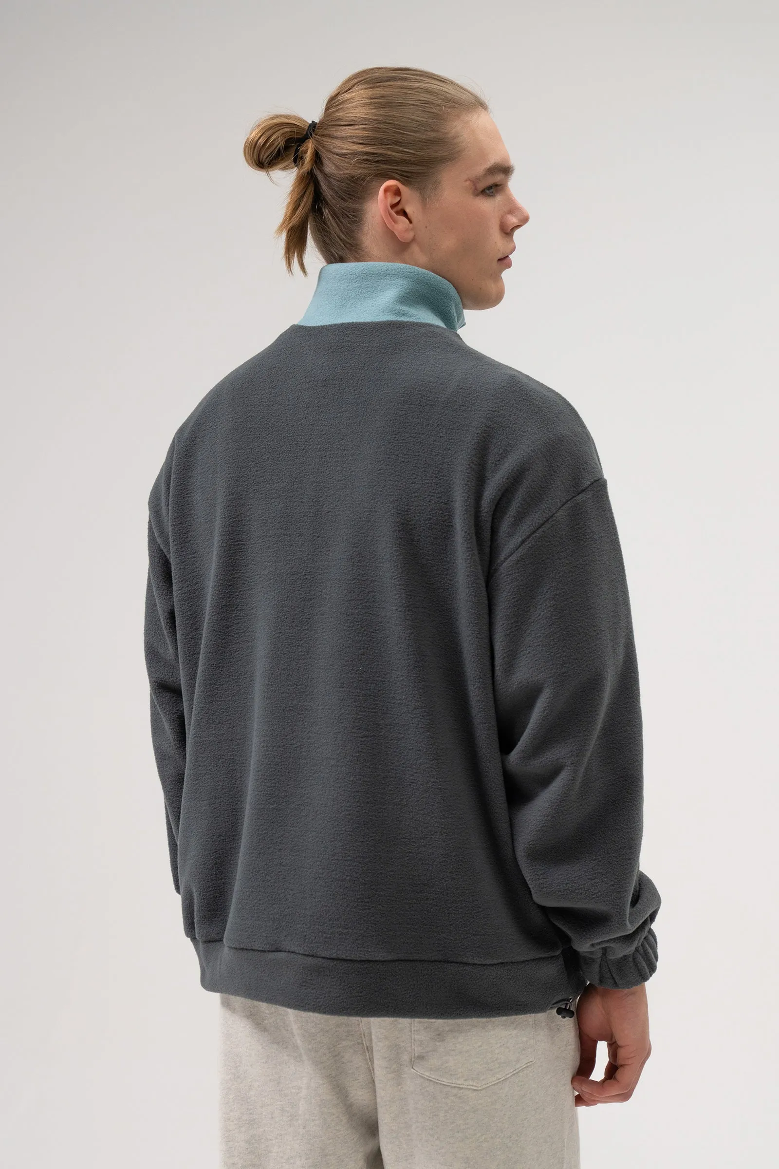 BLUE RETRO FLEECE PULLOVER