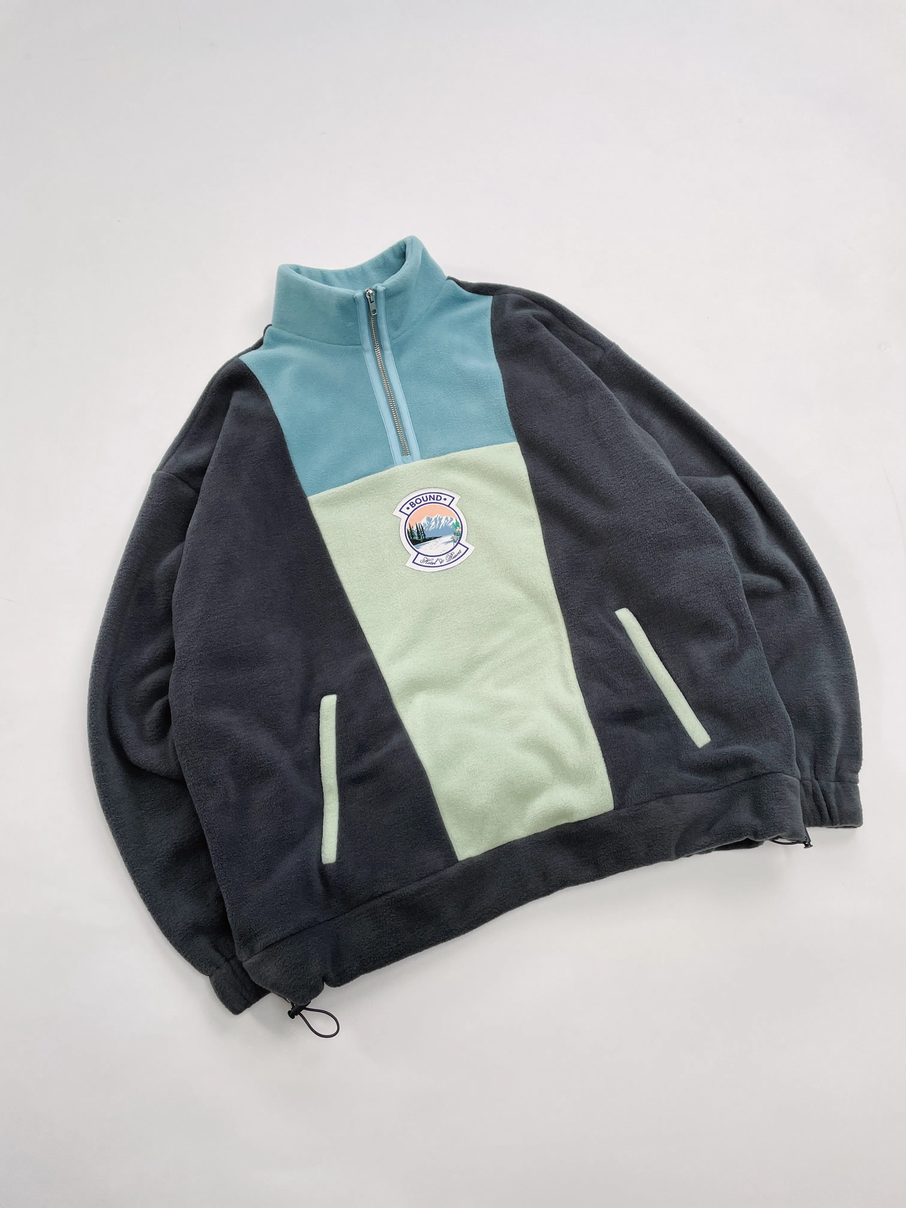 BLUE RETRO FLEECE PULLOVER