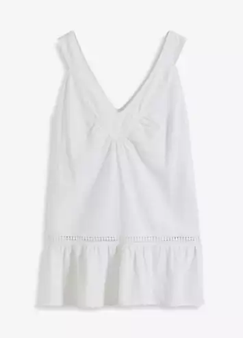 bonprix Sleeveless Linen Mix Top | Grattan