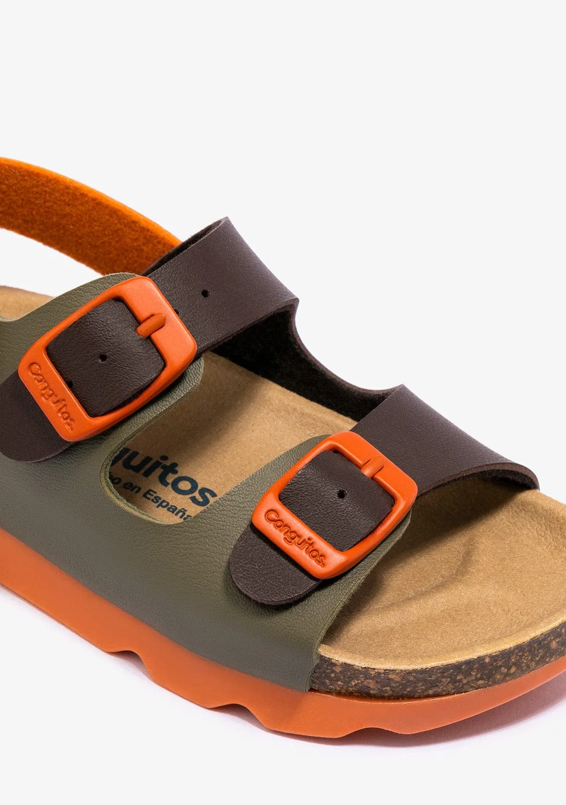 Boy's Khaki Multicolour Bio Sandals