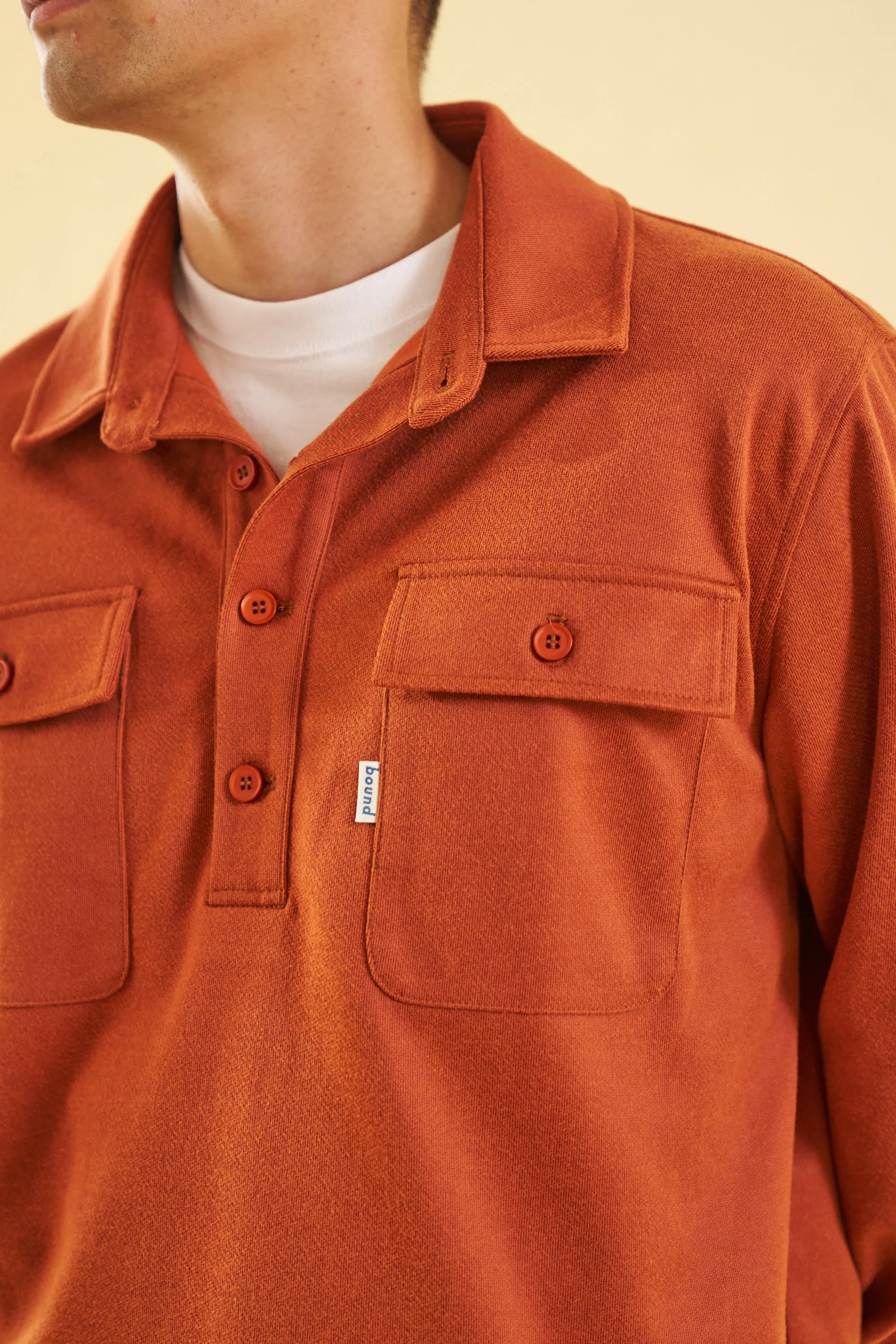 BURNT ORANGE WORK PULLOVER