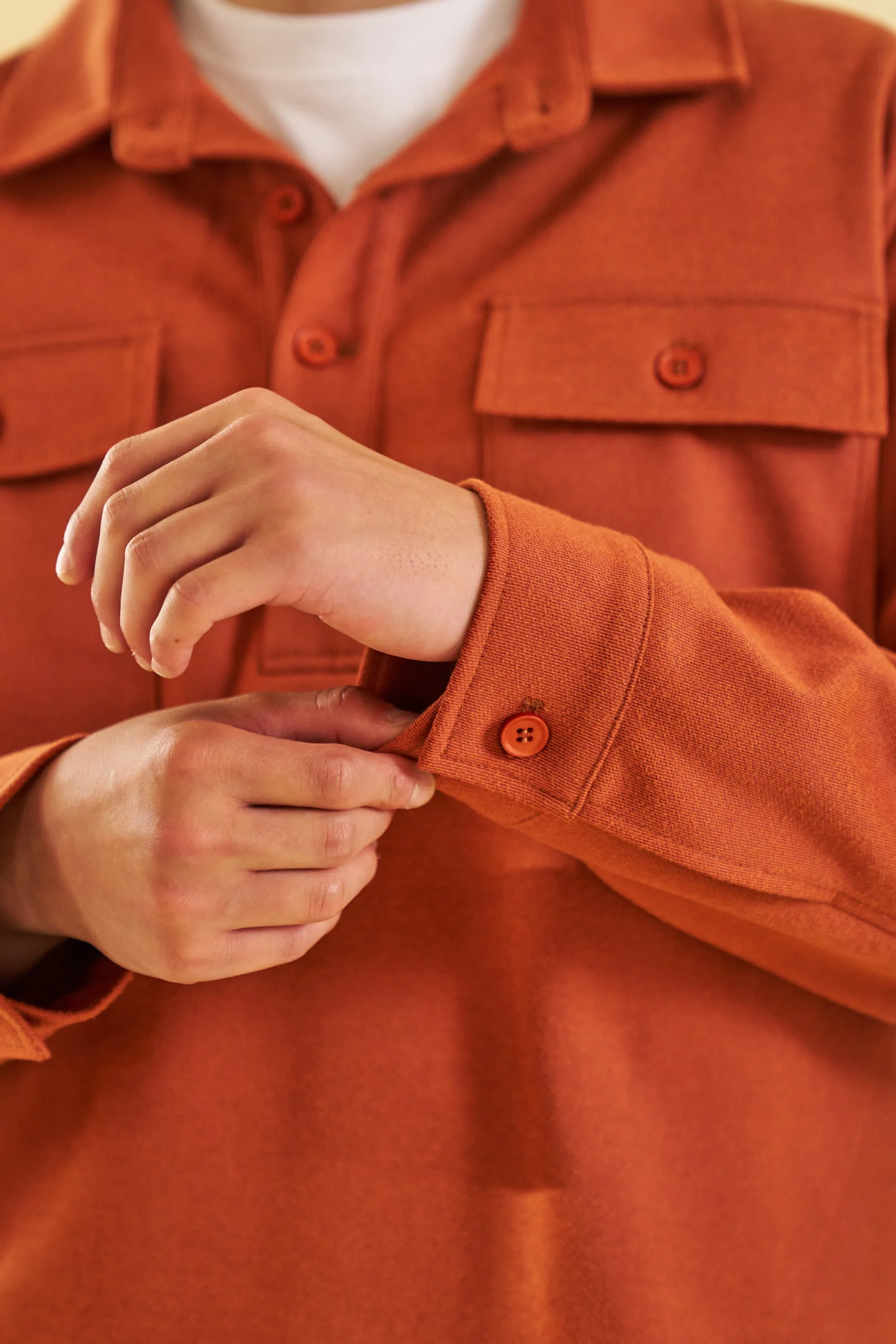 BURNT ORANGE WORK PULLOVER