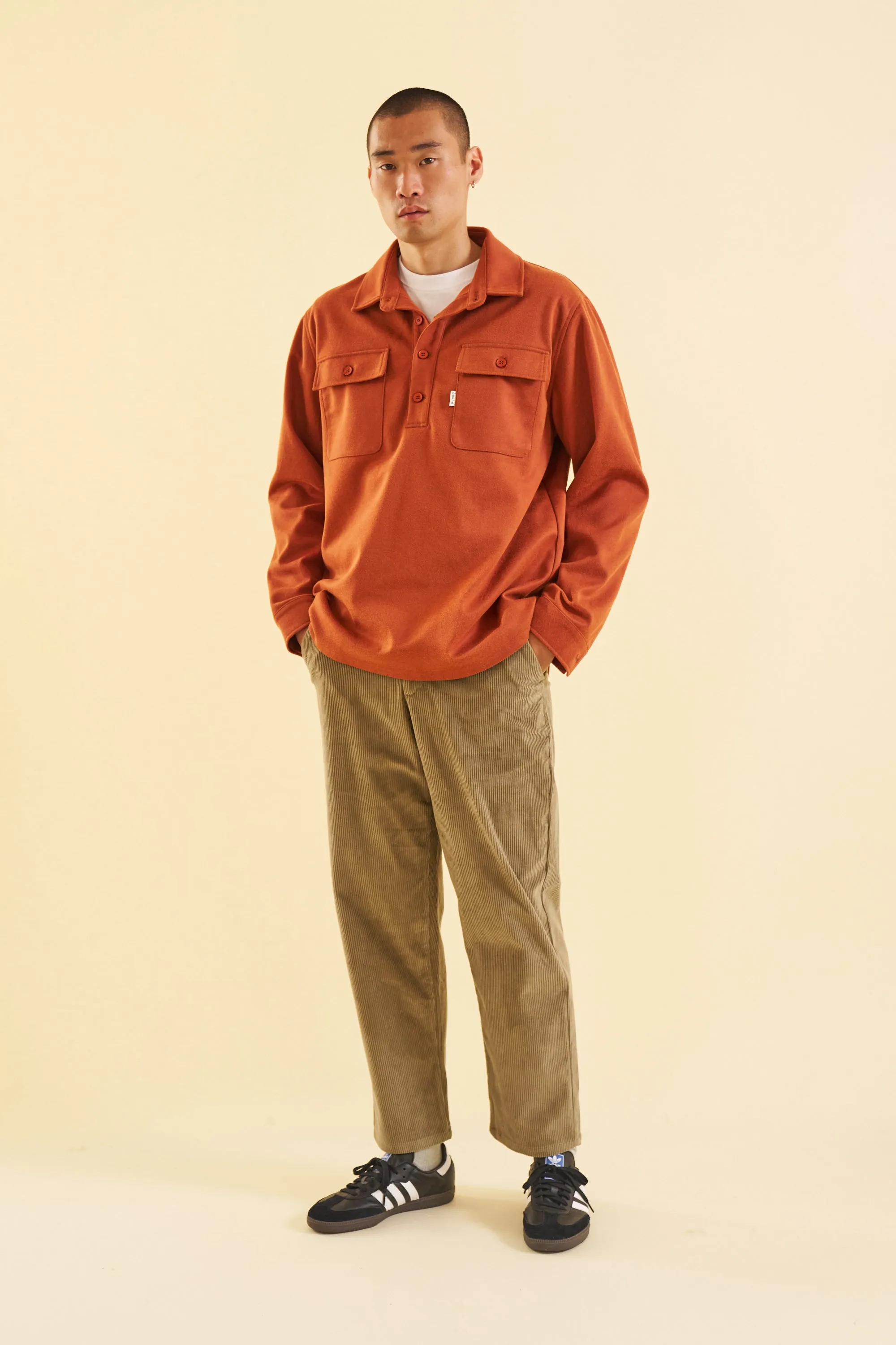 BURNT ORANGE WORK PULLOVER