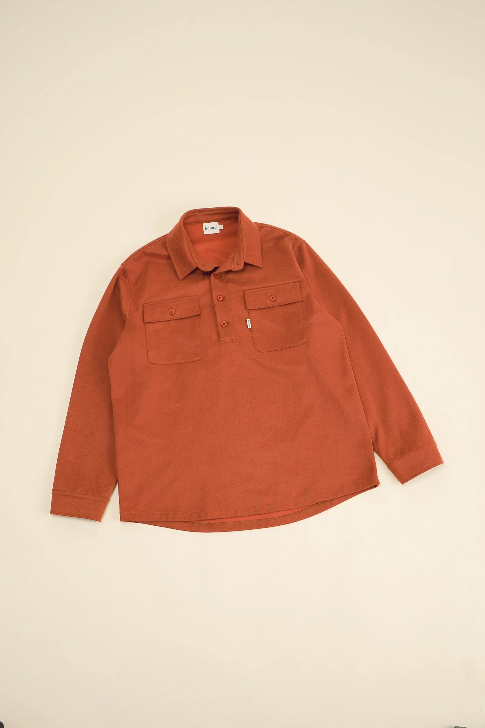 BURNT ORANGE WORK PULLOVER