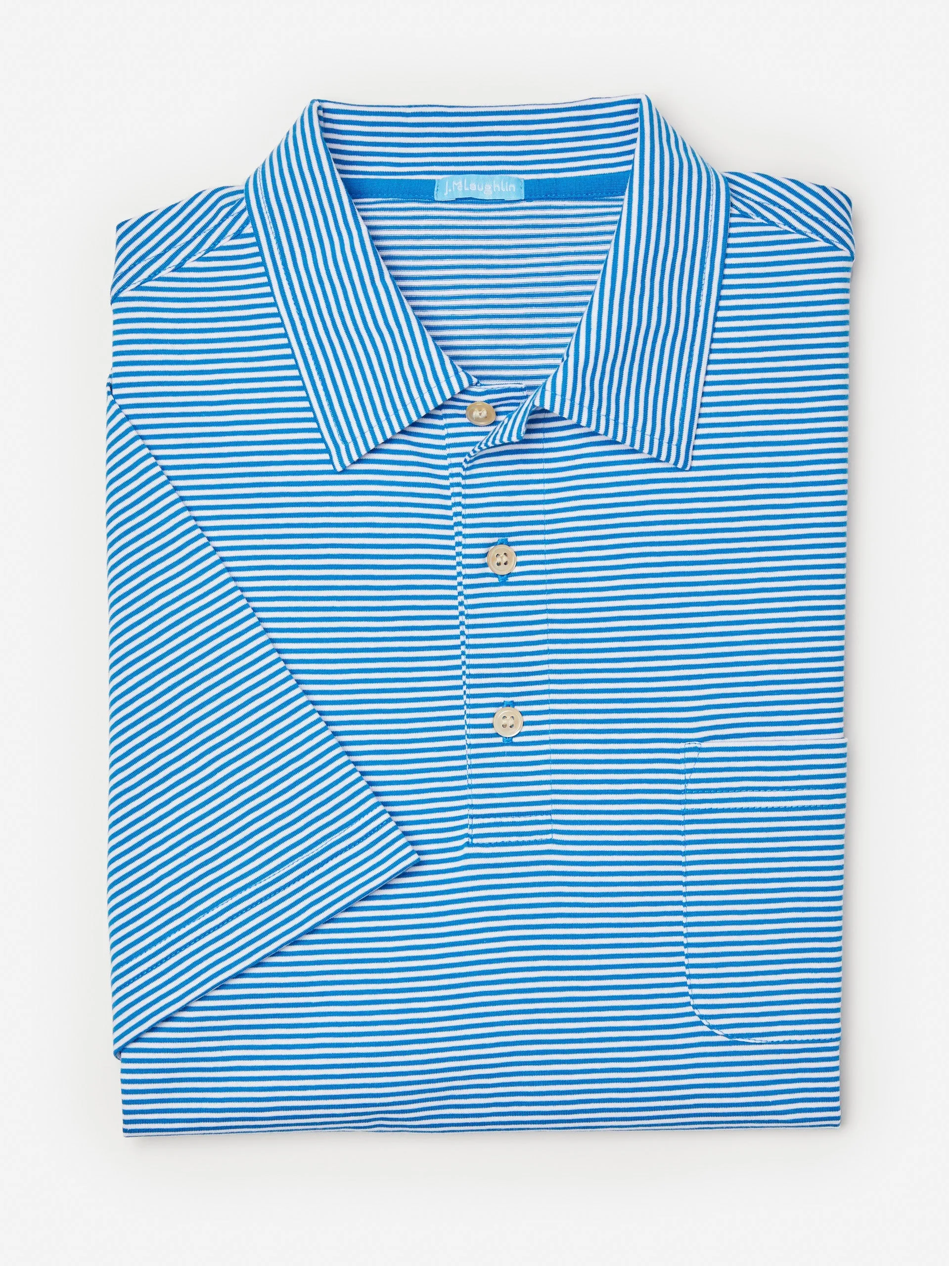 Callahan Cotton Polo in Stripe