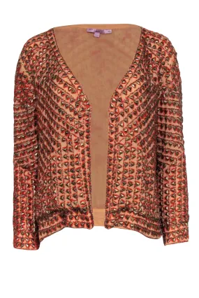 Calypso - Orange Jacket w/ Metal Embellishing Sz XS