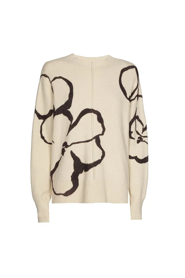 Caroline Biss FLORAL PRINT LOOSE PULLOVER