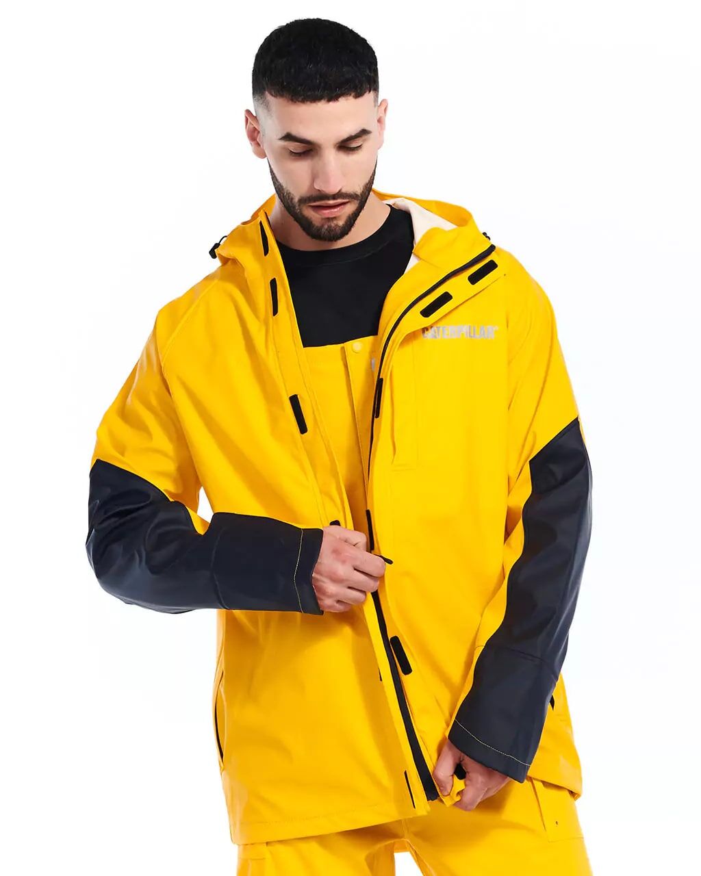 CAT Men's Longshore Waterproof Rain Jacket in Yellow