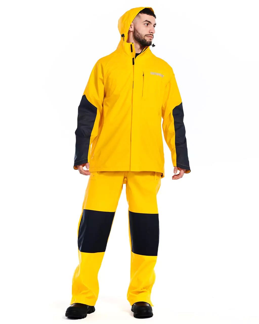 CAT Men's Longshore Waterproof Rain Jacket in Yellow