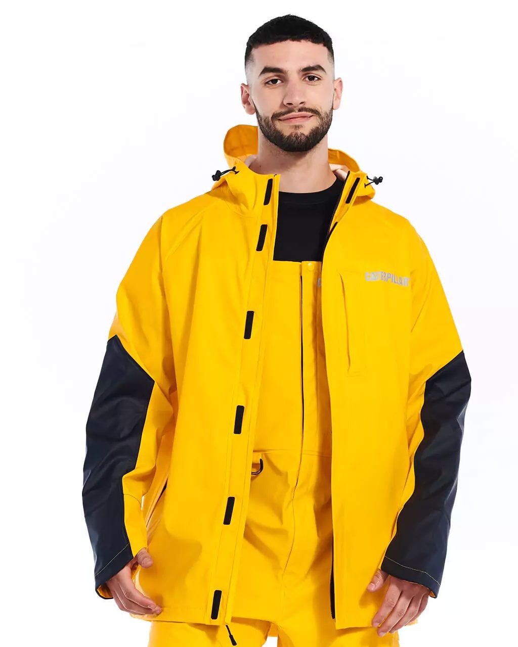 CAT Men's Longshore Waterproof Rain Jacket in Yellow