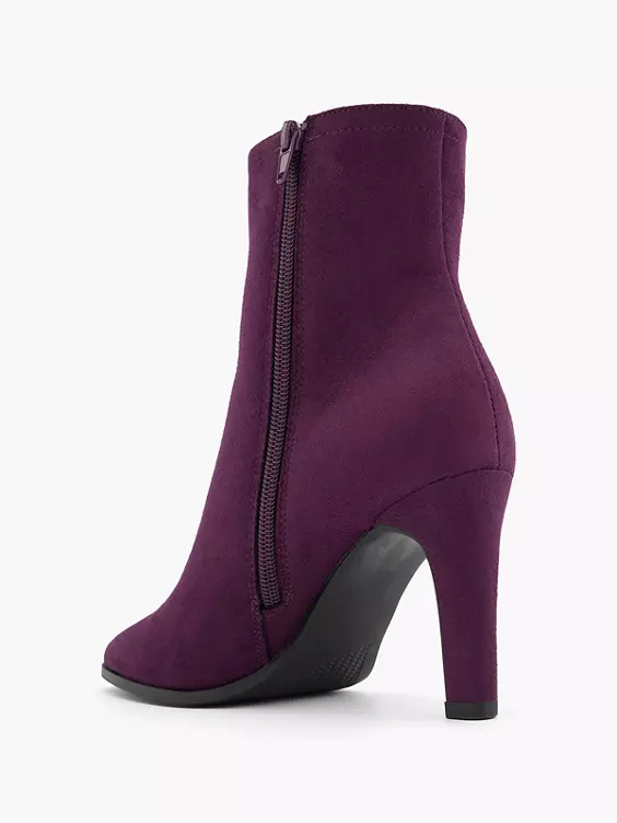 Catwalk  Plum Classic Heeled Ankle Boot