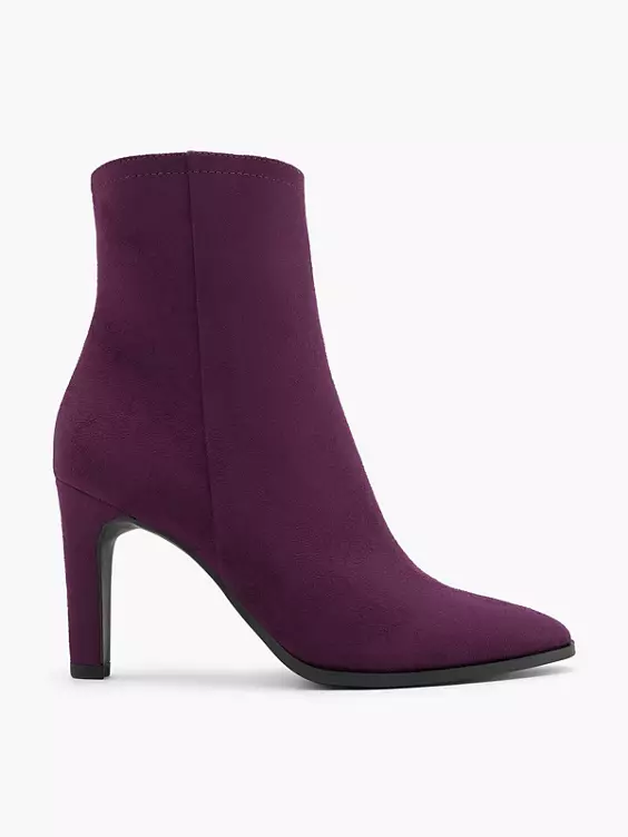 Catwalk  Plum Classic Heeled Ankle Boot