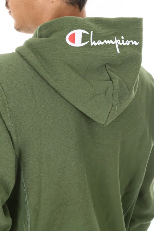 Champion Reverse Weave Zip-Up Script Logo Hoodie – Green (215579-GS536)