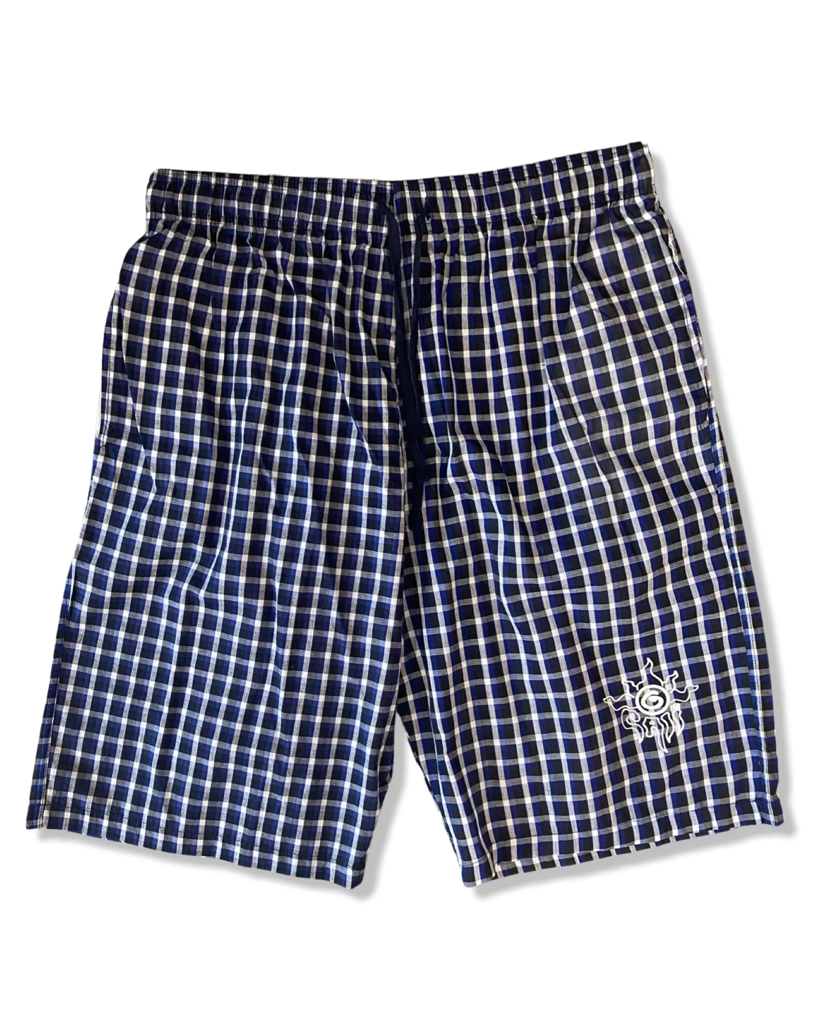 Check Shorts - Blue