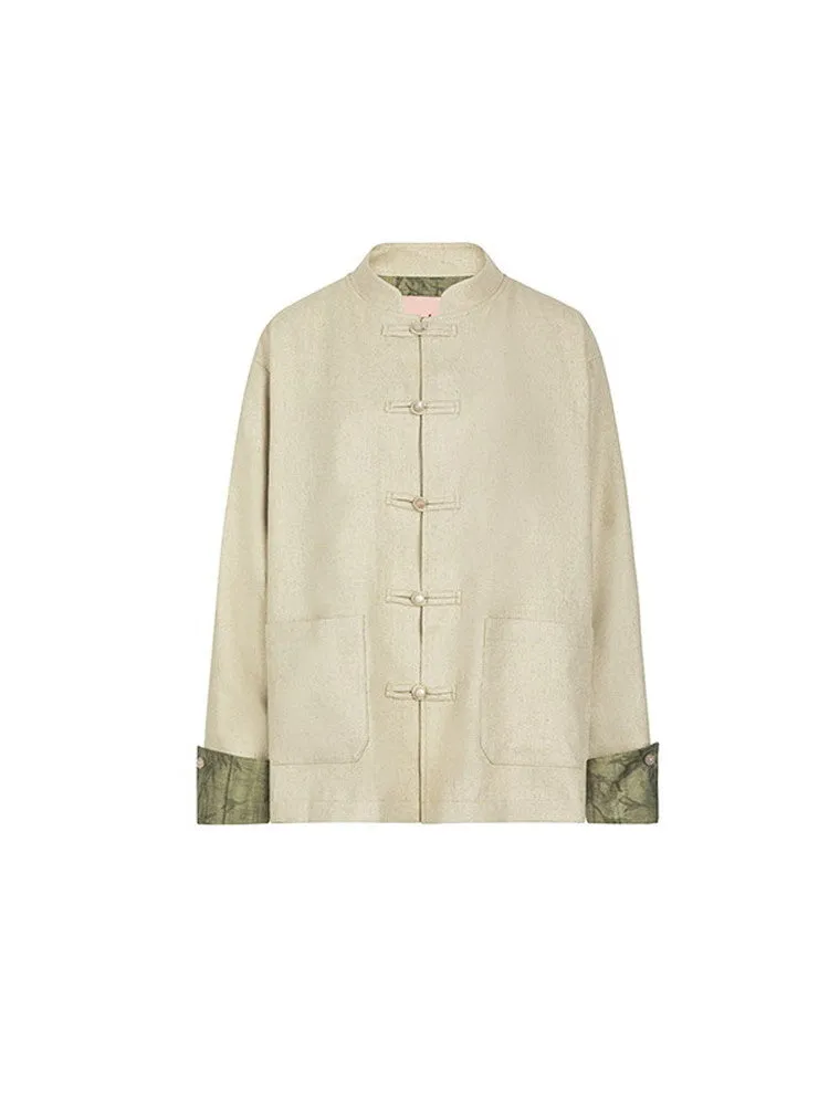 China Retro Mao-Collar Ovresize Jacket