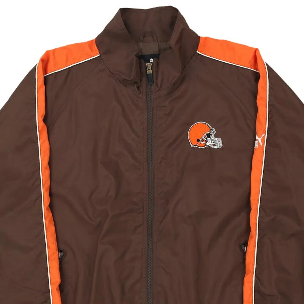 Cleveland Browns Puma NFL Jacket - XL Brown Polyester Blend